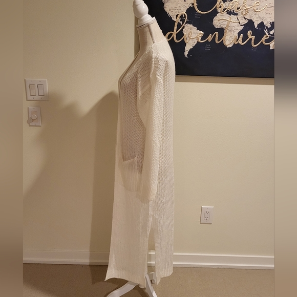 Cream Open Cardigan Duster - Picture 4 of 10